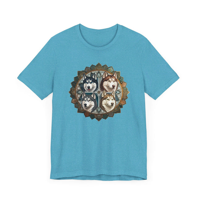 Siberian Husky Head Mandala T-shirt, Dog Lover Top, Husky owner, Sibe gift