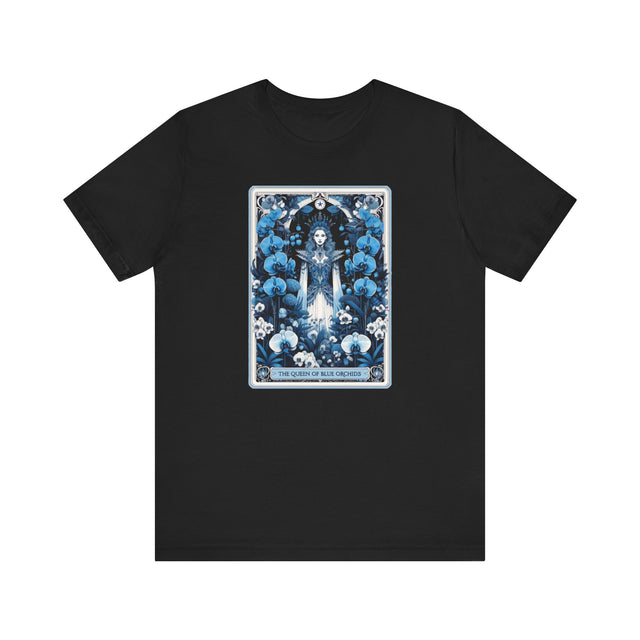 Queen of Blue Orchids,Tarot card shirt,Mother's Day Gift,Tarot Reader Gift,Asian Queen Shirt,Mystical Cards Tee,Astrology Tee,Gift for her