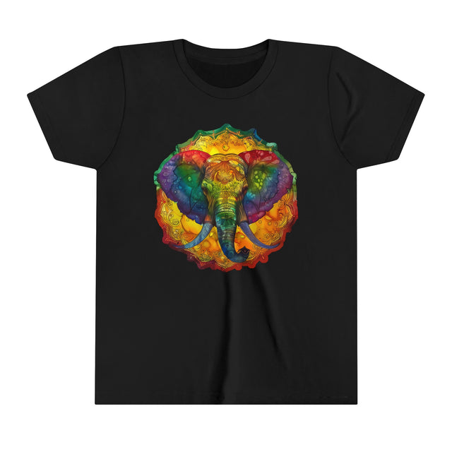 Rainbow Elephant Mandala T-shirt,Pride Shirt,Elephant Lover Top,Rainbow Animals,LGBTQ+ Tee,Queer,Gay,Lesbian,Bisexual,Trans,Youth Size
