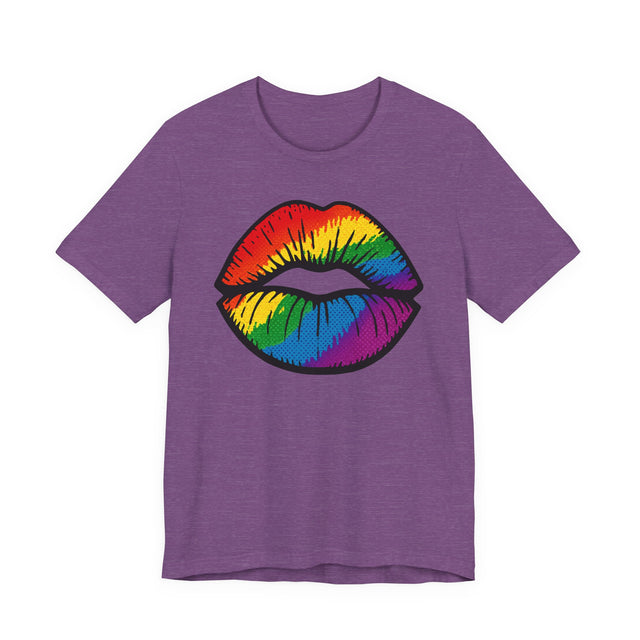 Rainbow Pop-Art Lips T-shirt, Kiss Shirt, Artsy Tee, LGBTQIA, Pride Shirt