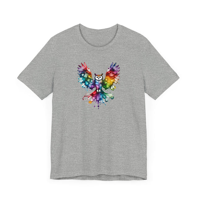 Rainbow Owl Alcohol Ink T-shirt, Pride Shirt,Bird Lover T shirt, LGBTQ+, BGLT, Avian