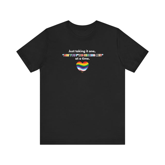 π³οΈβπ One "Are You F*ing Kidding Me?!" at a Time β LGBTQ+ Resilience T-Shirt π³οΈβπ