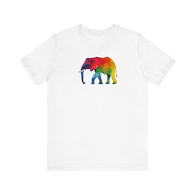 Geometric Rainbow Elephant T-shirt,Pride Shirt,Elephant Lover Top,Rainbow Animals,LGBTQ+ Tee,Queer,Gay,Lesbian,Bisexual,Trans,BGLT,LBGT