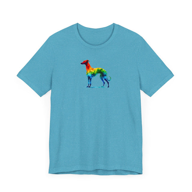 Rainbow Whippet T-shirt,Pride Shirt,Dog Lover Top,Rainbow Animals,LGBTQ+ Tee, Whippet owner, Whippet gift