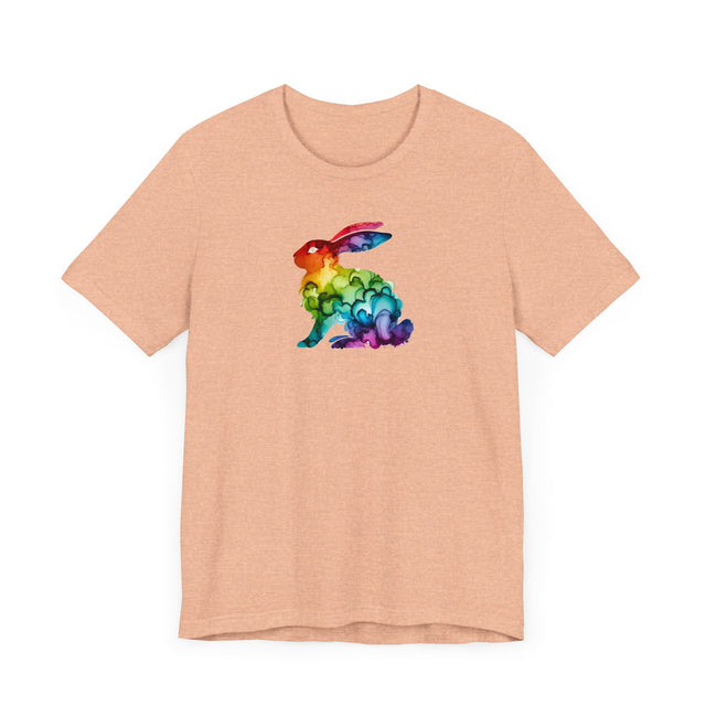 Rainbow Rabbit Alcohol Ink T-shirt, Bunny Shirt,Hare,Pride Shirt,Animal Lover T shirt, LGBTQ+, BGLT