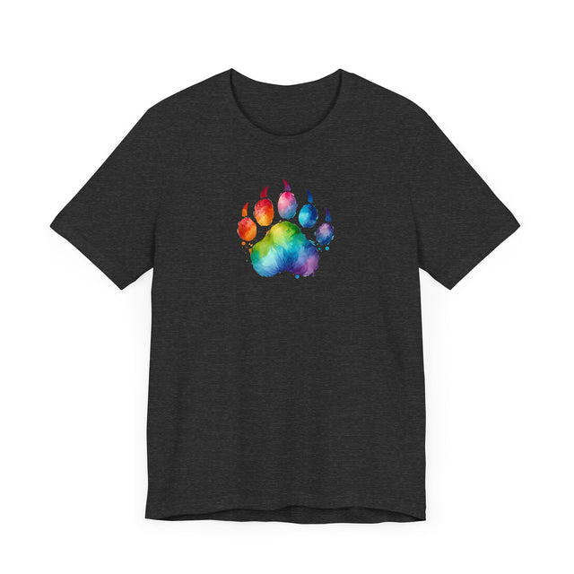 Rainbow Bear Paw Watercolor T-shirt, Pride Shirt, Bear