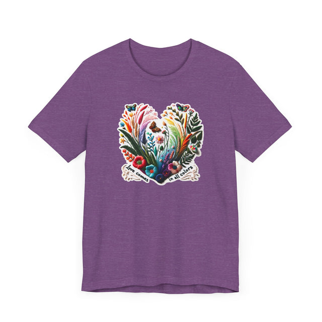 Love Comes In All Colors Heart Shirt, Rainbow Heart T-shirt,