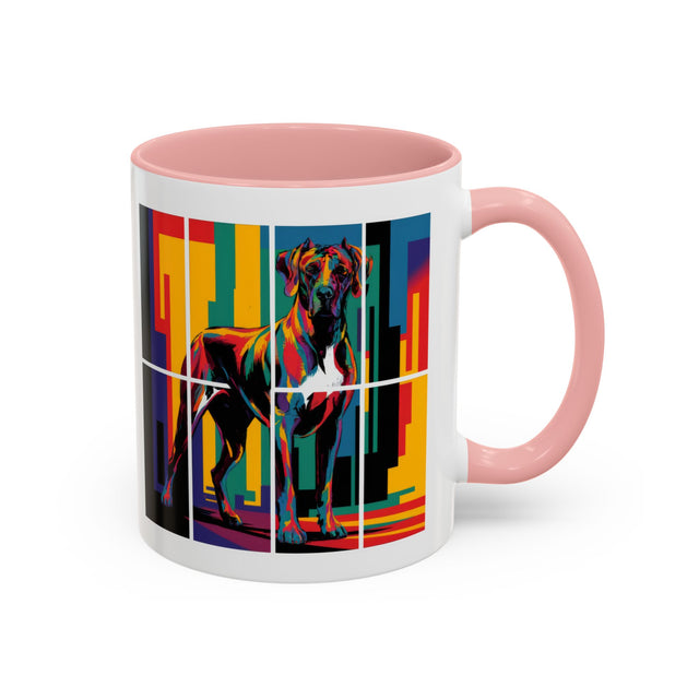 Great Danes Coffee Cup,4-Panel Pop Art Mug,Great Dane Lover,Great Dane Mom,Great Dane Dad,Dog Lover Gift,Great Dane Gift