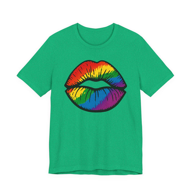 Rainbow Pop-Art Lips T-shirt, Kiss Shirt, Artsy Tee, LGBTQIA, Pride Shirt