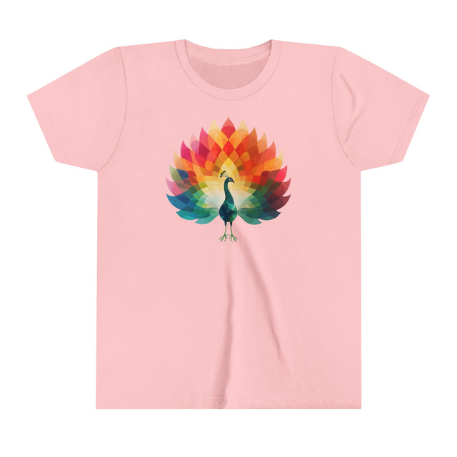 Rainbow Peacock T-shirt, Kids size, Youth Size