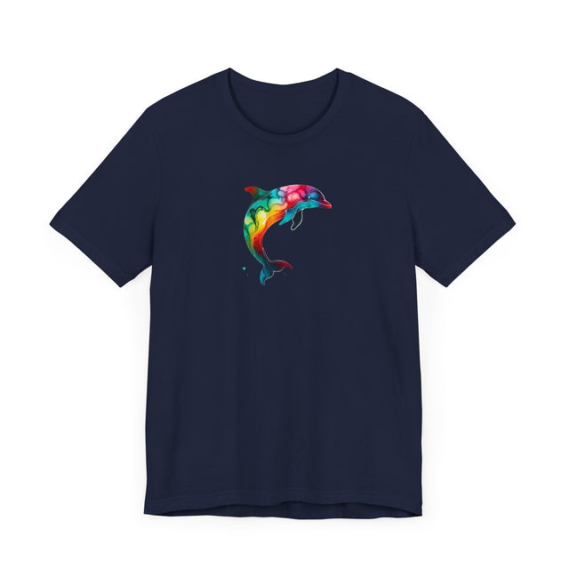 Rainbow Dolphin Alcohol Ink,Sea life lover,Ocean Life,Nautical,Pride Shirt,LGBTQ+ Tee
