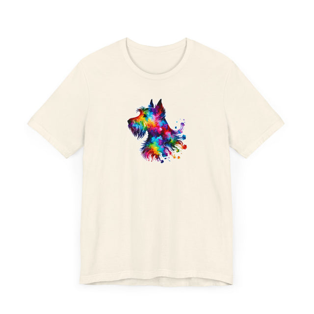 Rainbow Scottish Terrier Head T-shirt,Pride Shirt,Dog Lover Top,Rainbow Animals,LGBTQ+ Tee, Scottie owner, Scottie gift
