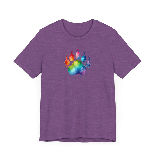 Rainbow Bear Paw Watercolor T-shirt, Pride Shirt, Bear