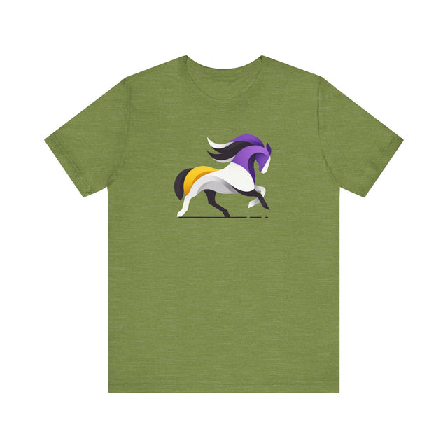 Enby Horse T-shirt,NonBinary Pride Shirt, Non-Binary Top, LGBTQ+ Tee, Modern Art Horse, uNBridled Stallion
