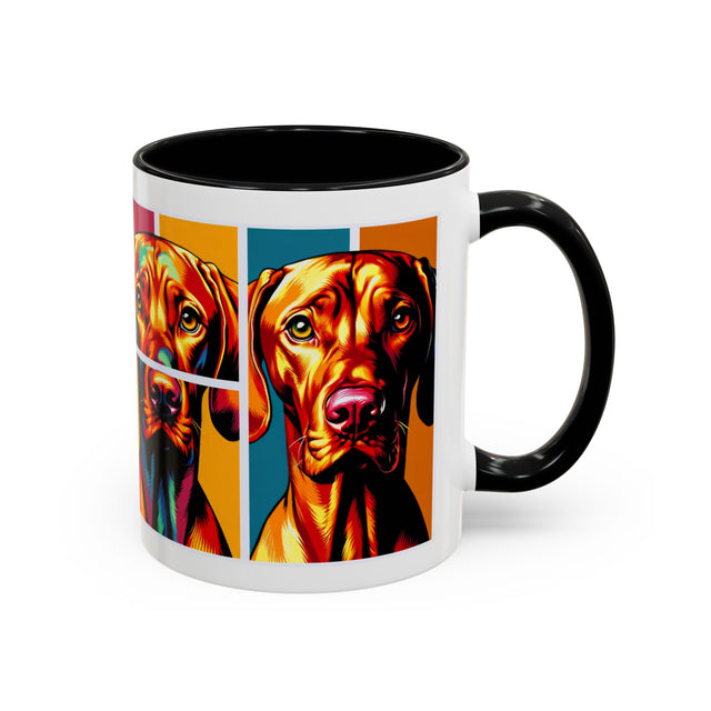 Vizsla Coffee Cup,4-Panel Pop Art Mug,Vizsla Lover,Vizsla Mom,Vizsla Dad,Dog Lover Gift,Vizsla Gift