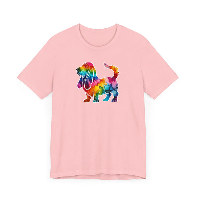 Rainbow Basset Hound T-shirt,Pride Shirt,Dog Lover Top,Rainbow Animals,LGBTQ+ Tee, Hush Puppy Owner