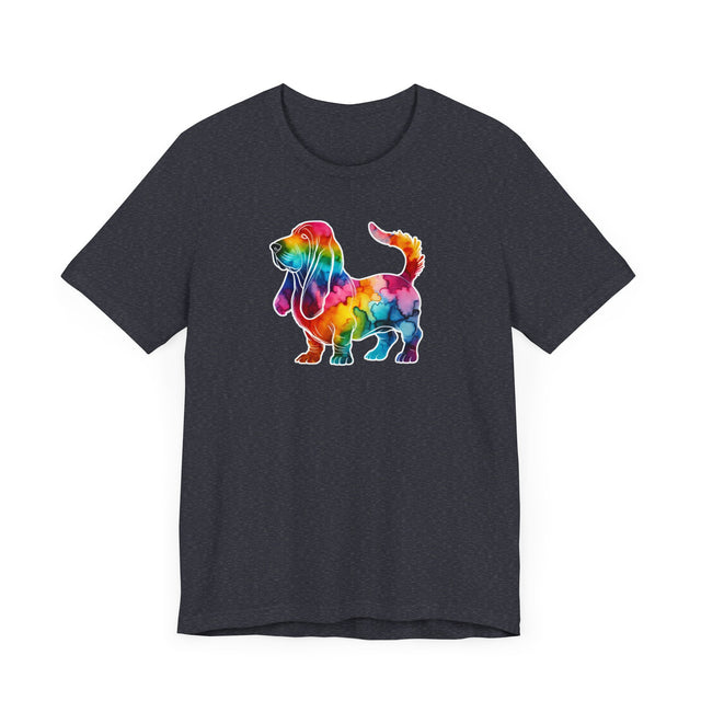 Rainbow Basset Hound T-shirt,Pride Shirt,Dog Lover Top,Rainbow Animals,LGBTQ+ Tee, Hush Puppy Owner