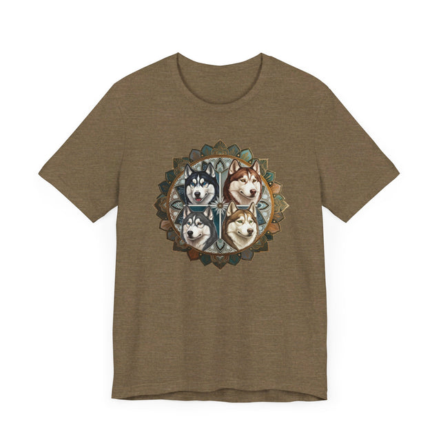 Siberian Husky Head Mandala T-shirt, Dog Lover Top, Husky owner, Sibe gift