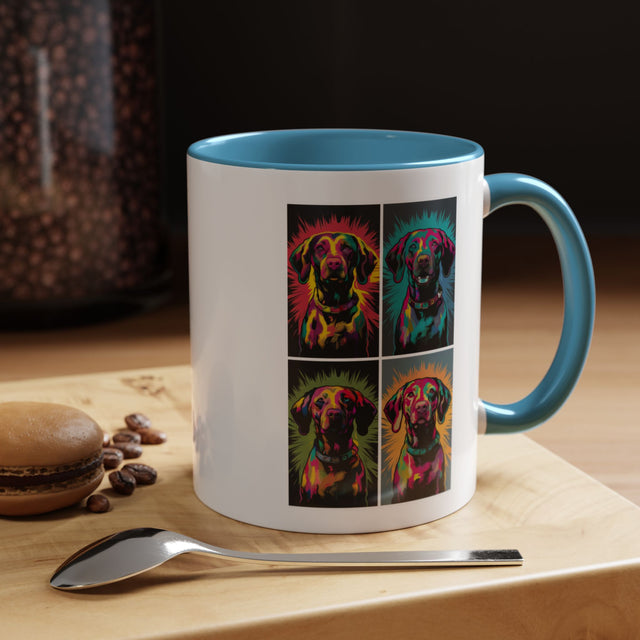 Vizsla Coffee Cup,4-Panel Pop Art Mug,Vizsla Lover,Vizsla Mom,Vizsla Dad,Dog Lover Gift,Vizsla Gift