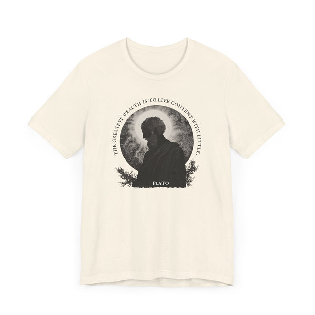 The greatest wealth is to live content with little Tee, Plato T-shirt, Philosophy T-shirt