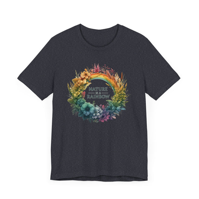 Nature Is A Rainbow Wreath T-shirt, Nature Lover Shirt