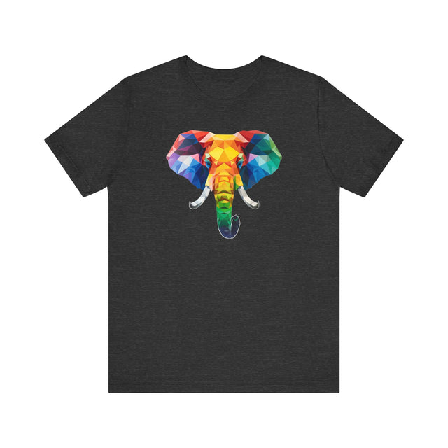 Geometric Rainbow Elephant T-shirt,Pride Shirt,Elephant Lover Top,Rainbow Animals,LGBTQ+ Tee,Queer,Gay,Lesbian,Bisexual,Trans,BGLT,LBGT