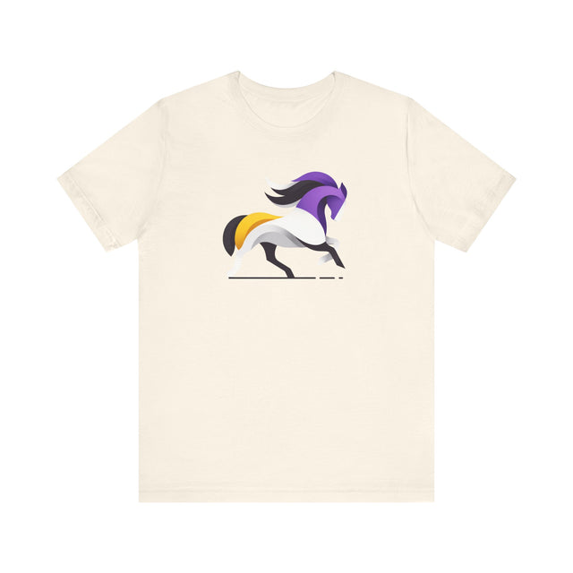 Enby Horse T-shirt,NonBinary Pride Shirt, Non-Binary Top, LGBTQ+ Tee, Modern Art Horse, uNBridled Stallion