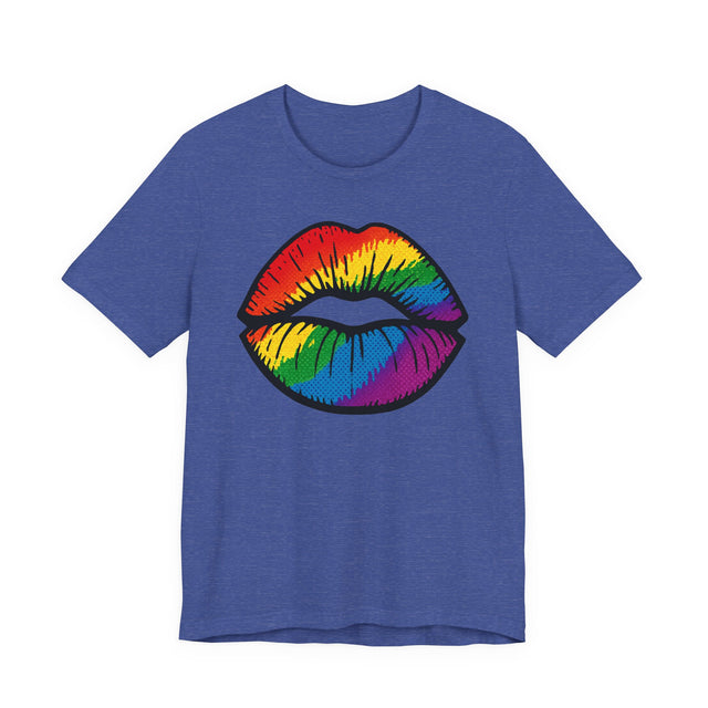 Rainbow Pop-Art Lips T-shirt, Kiss Shirt, Artsy Tee, LGBTQIA, Pride Shirt