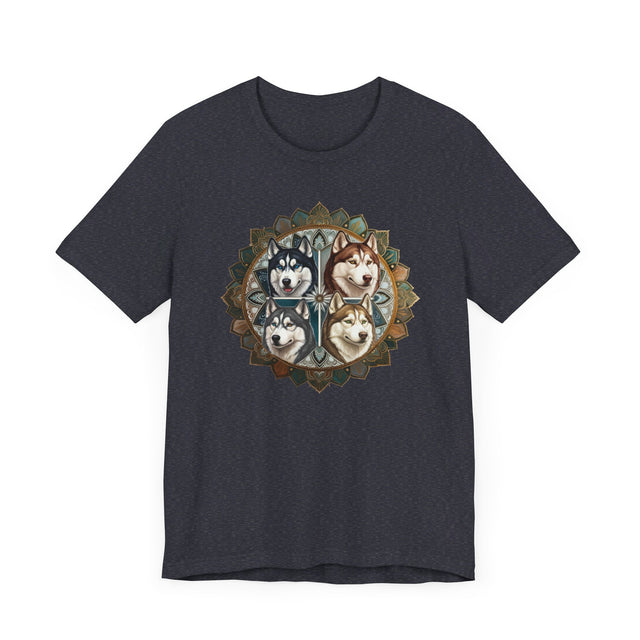 Siberian Husky Head Mandala T-shirt, Dog Lover Top, Husky owner, Sibe gift