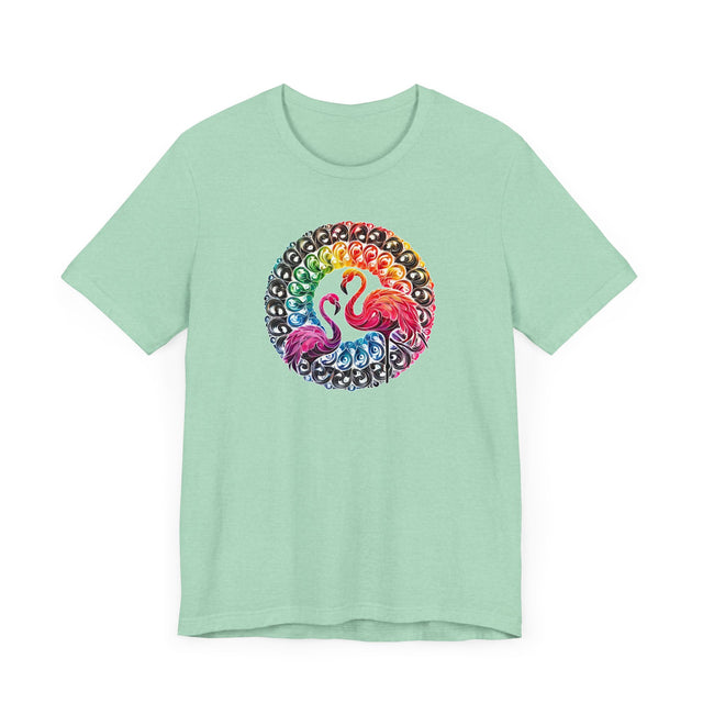 Rainbow Flamingo Mandala Alcohol Ink T-shirt, Bird Lover T shirt, LGBTQ+, BGLT,Pride Shirt