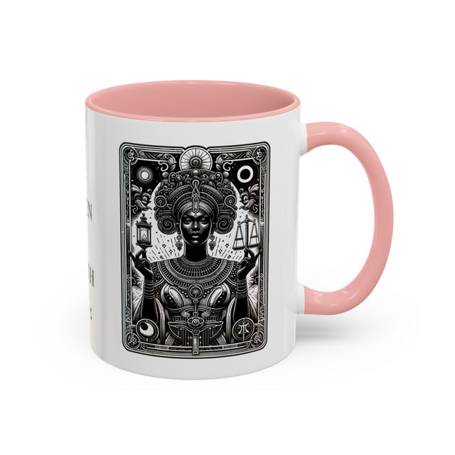 Queen of Truth,Tarot card mug,Mother's Day Gift,Tarot Reader Gift,African Queen mug,Mystical Cards Cup,Celestial Astrology,Gift for her