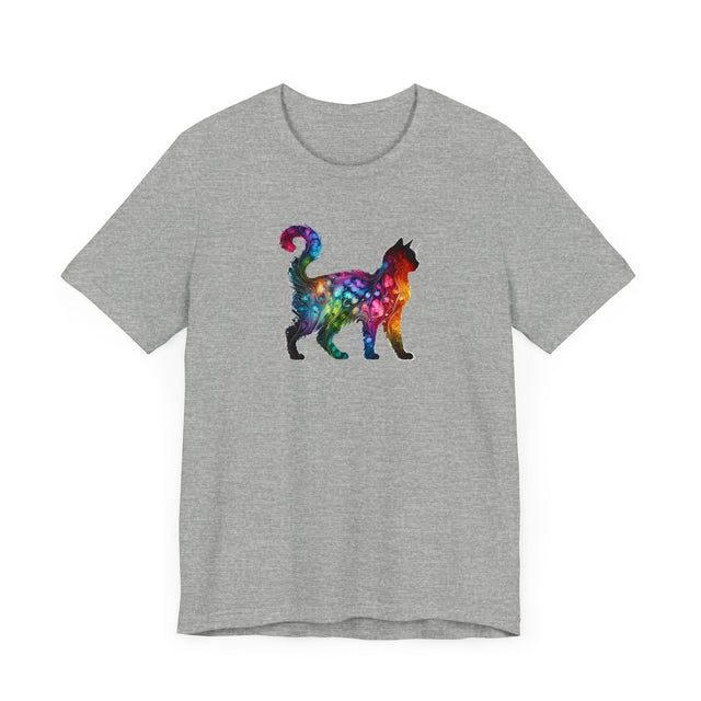 Rainbow Cat T-shirt,Pride Shirt,Cat Lover Top,Rainbow Animals,LGBTQ+ Tee,Feline,Kitten,Kitty