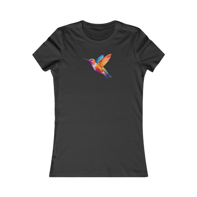 Geometric Rainbow Hummingbird T-shirt,Pride Shirt,Queer Top,Rainbow birds,LGBTQ+ Tee,Gay,Lesbian,Bisexual,Trans,Women's Favorite Tee