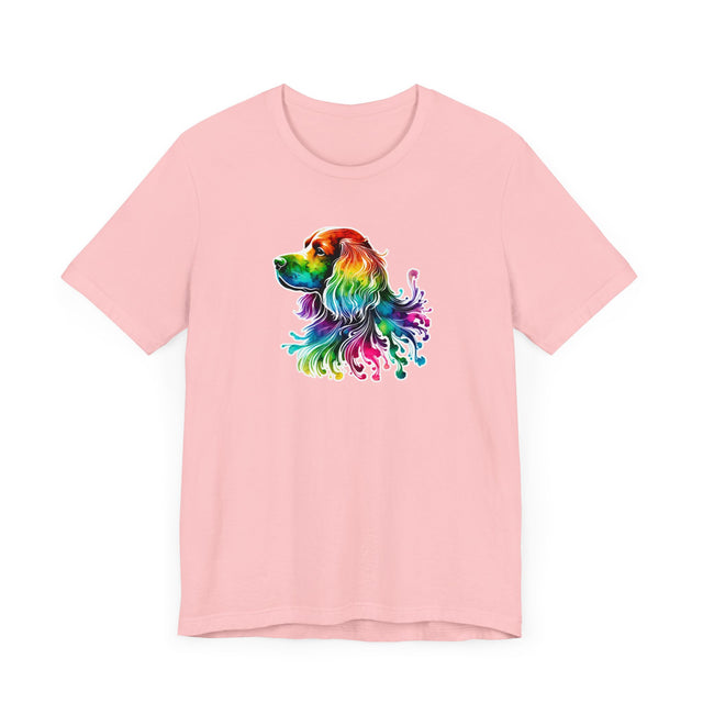 Rainbow English Springer Spaniel Head T-shirt,Pride Shirt,Dog Lover Top,Rainbow Animals,LGBTQ+ Tee, English Springer Spaniel owner, Springer gift
