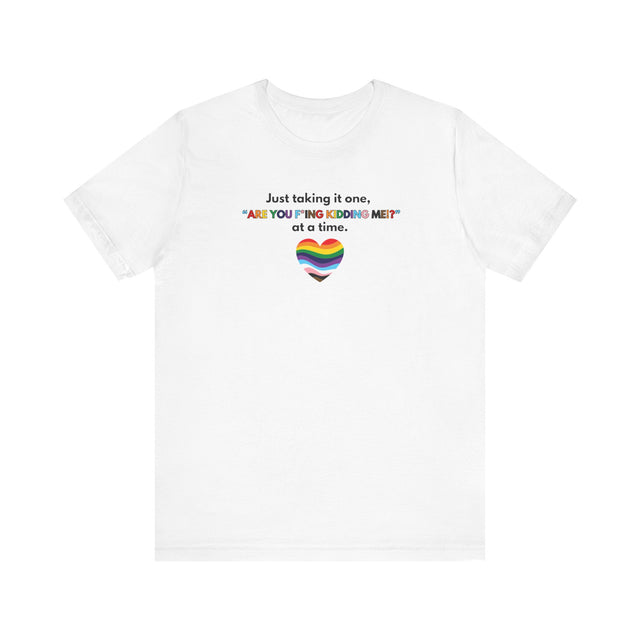 π³οΈβπ One "Are You F*ing Kidding Me?!" at a Time β LGBTQ+ Resilience T-Shirt π³οΈβπ