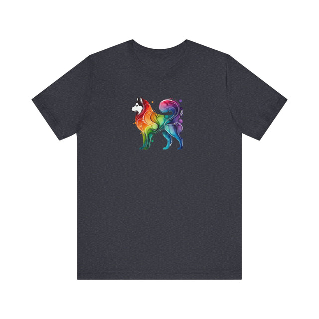 Rainbow Siberian Husky T-shirt,Pride Shirt,Dog Lover Top,Rainbow Animals,LGBTQ+ Tee,Husky Owner