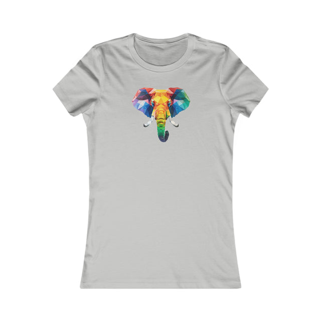 Geometric Rainbow Elephant T-shirt,Pride Shirt,Elephant Lover Top,Rainbow Animals,LGBTQ+ Tee,Queer,Gay,Lesbian,Bisexual,Trans,Women's Favorite Tee
