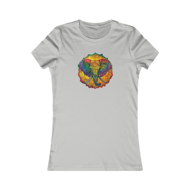 Rainbow Elephant Mandala T-shirt,Pride Shirt,Elephant Lover Top,Rainbow Animals,LGBTQ+ Tee,Queer,Gay,Lesbian,Bisexual,Trans,Women's Favorite Tee