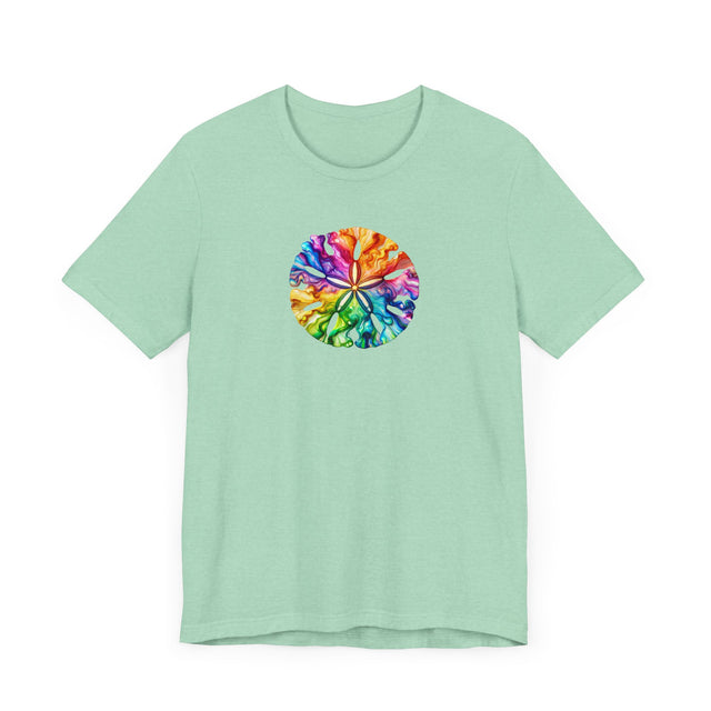 Rainbow Sand Dollar Alcohol Ink,Sea life lover,Ocean Life,Nautical,Pride Shirt,LGBTQ+ Tee