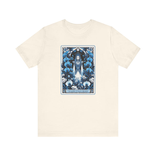 Queen of Blue Orchids,Tarot card shirt,Mother's Day Gift,Tarot Reader Gift,Asian Queen Shirt,Mystical Cards Tee,Astrology Tee,Gift for her