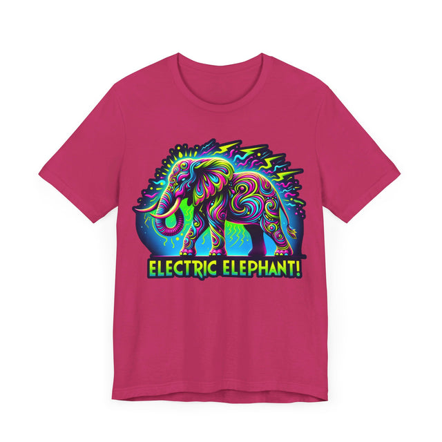 Electric Elephant T-shirt, Pachyderm Lover Tee