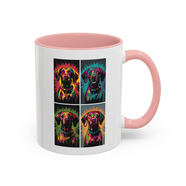 Vizsla Coffee Cup,4-Panel Pop Art Mug,Vizsla Lover,Vizsla Mom,Vizsla Dad,Dog Lover Gift,Vizsla Gift