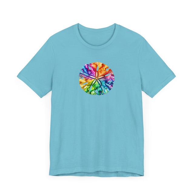 Rainbow Sand Dollar Alcohol Ink,Sea life lover,Ocean Life,Nautical,Pride Shirt,LGBTQ+ Tee
