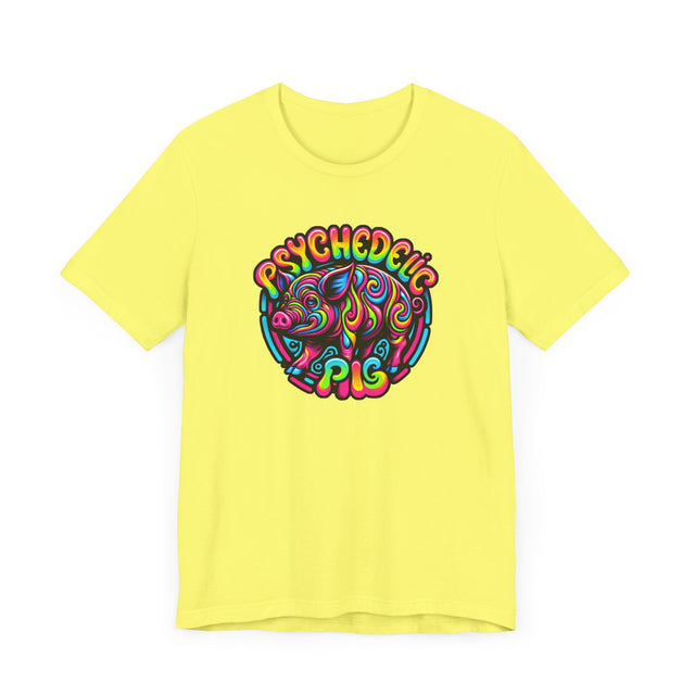 Neon Psychedelic Pig T-shirt, Piggy Tee