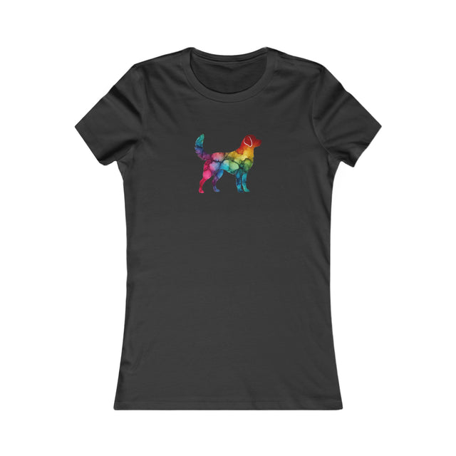Rainbow Labrador Retriever T-shirt,Pride Shirt,Dog Lover Top,Rainbow Animals,LGBTQ+ Tee, Lab Owner,Women's Favorite Tee