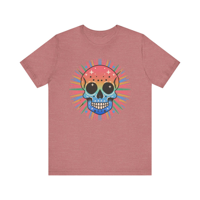 Rainbow Skull T-shirt, Halloween Pride, Skeleton