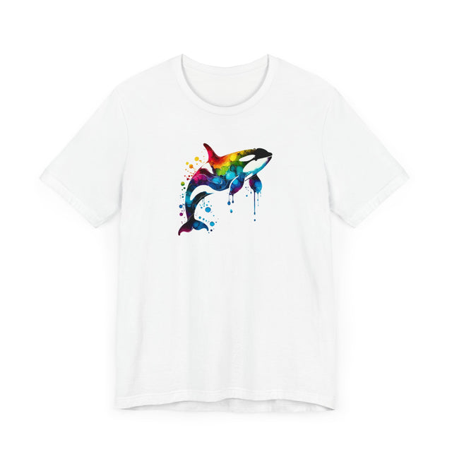 Rainbow Orca Alcohol Ink,Killer Whale Tee,Sea life lover,Ocean Life,Nautical,Pride Shirt,LGBTQ+ Tee