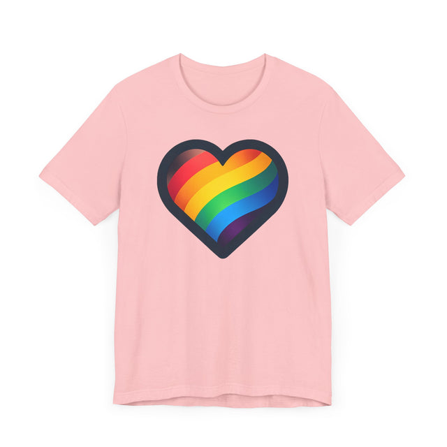 Pride Shirt, Philadelphia Rainbow Heart T-shirt, LGBTQ+, Queer