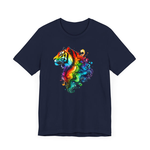 Rainbow Tiger Head T-shirt,Pride Shirt,Tiger Lover Top,Rainbow Animals,LGBTQ+ Tee,Big Cat Lover