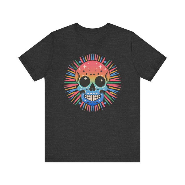 Rainbow Skull T-shirt, Halloween Pride, Skeleton
